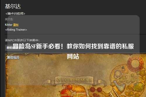 冒险岛SF新手必看！教你如何找到靠谱的私服网站